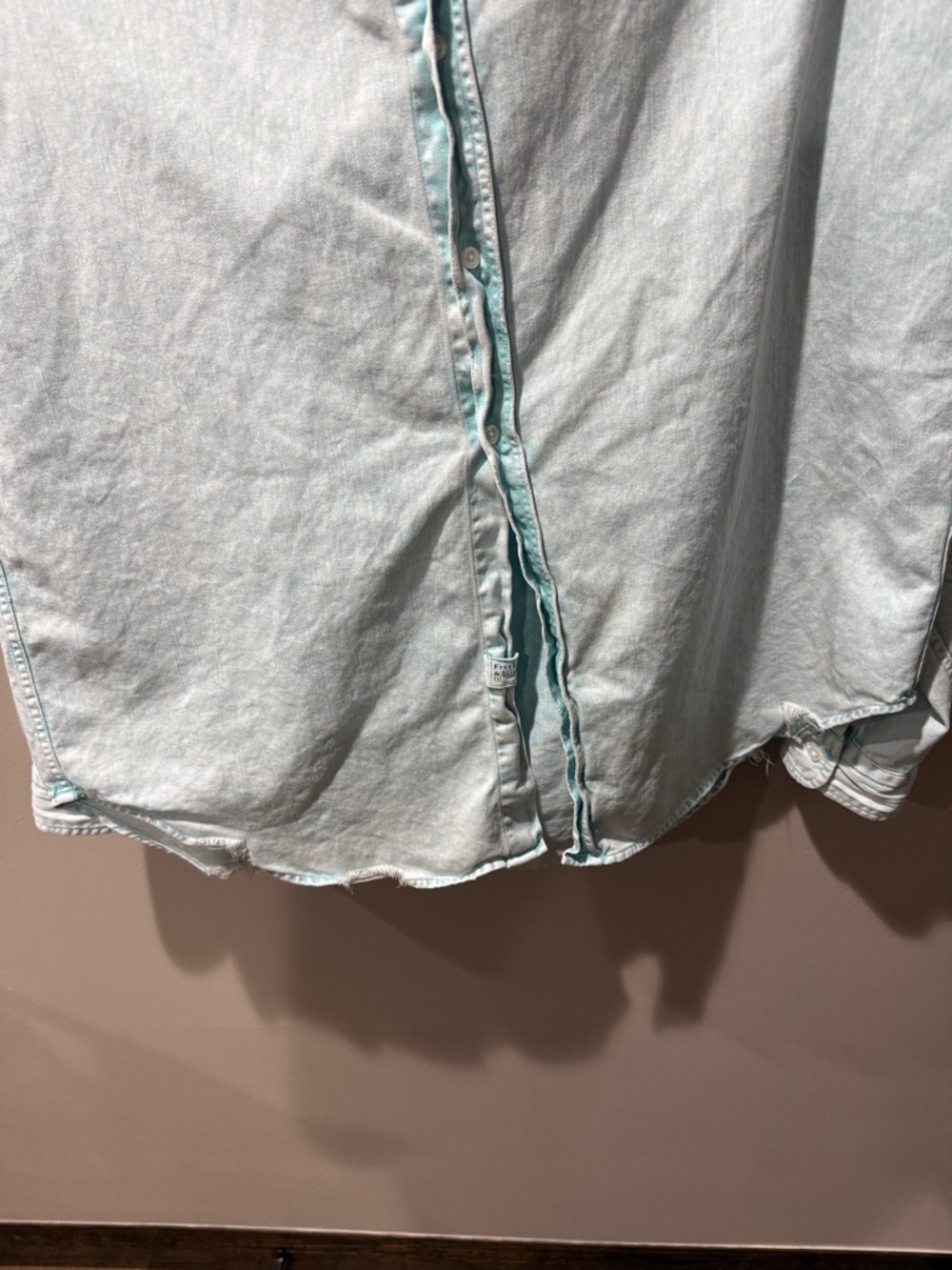 Frank & Eileen Rory Maxi Shirtdress Seafoam Mineral Wash Size XL - Picture 8 of 8